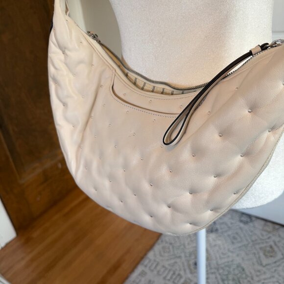 rag & bone | sling leather crossbody in cream with stitched dotsr5 - Picture 14 of 14